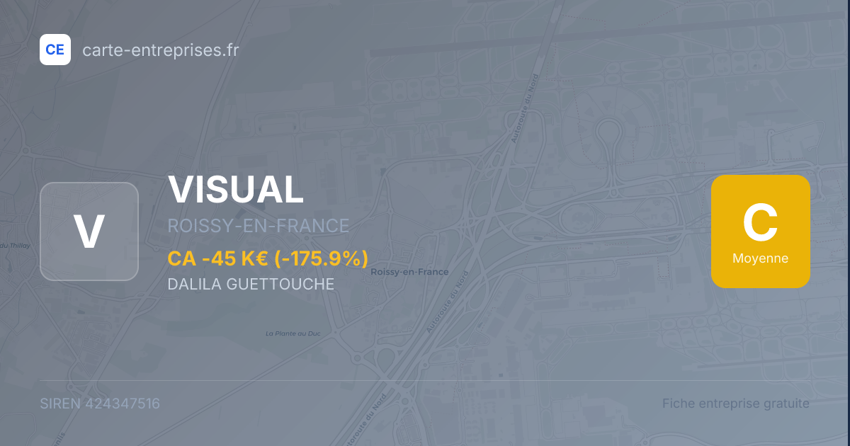 VISUAL — 424347516 — fiche entreprise