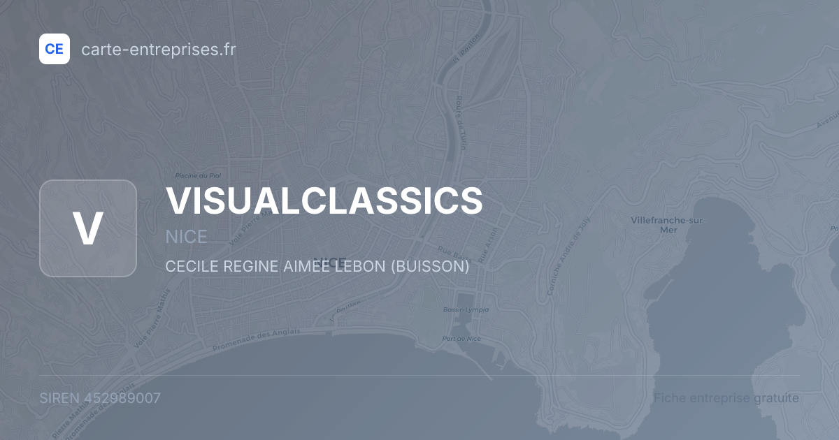 VISUALCLASSICS — 452989007 — fiche entreprise