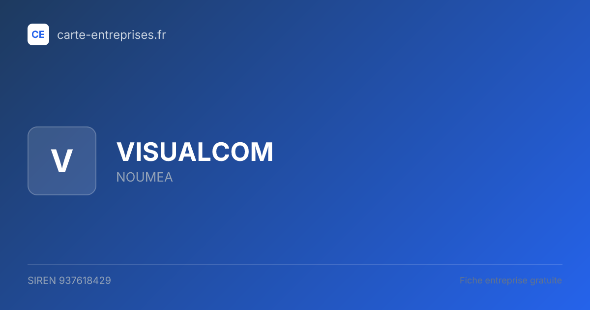 VISUALCOM — 937618429 — fiche entreprise