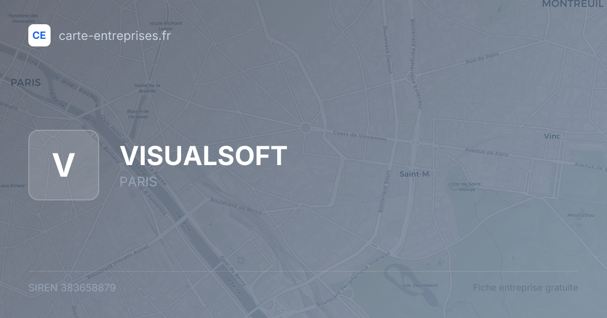 VISUALSOFT — 383658879 — fiche entreprise