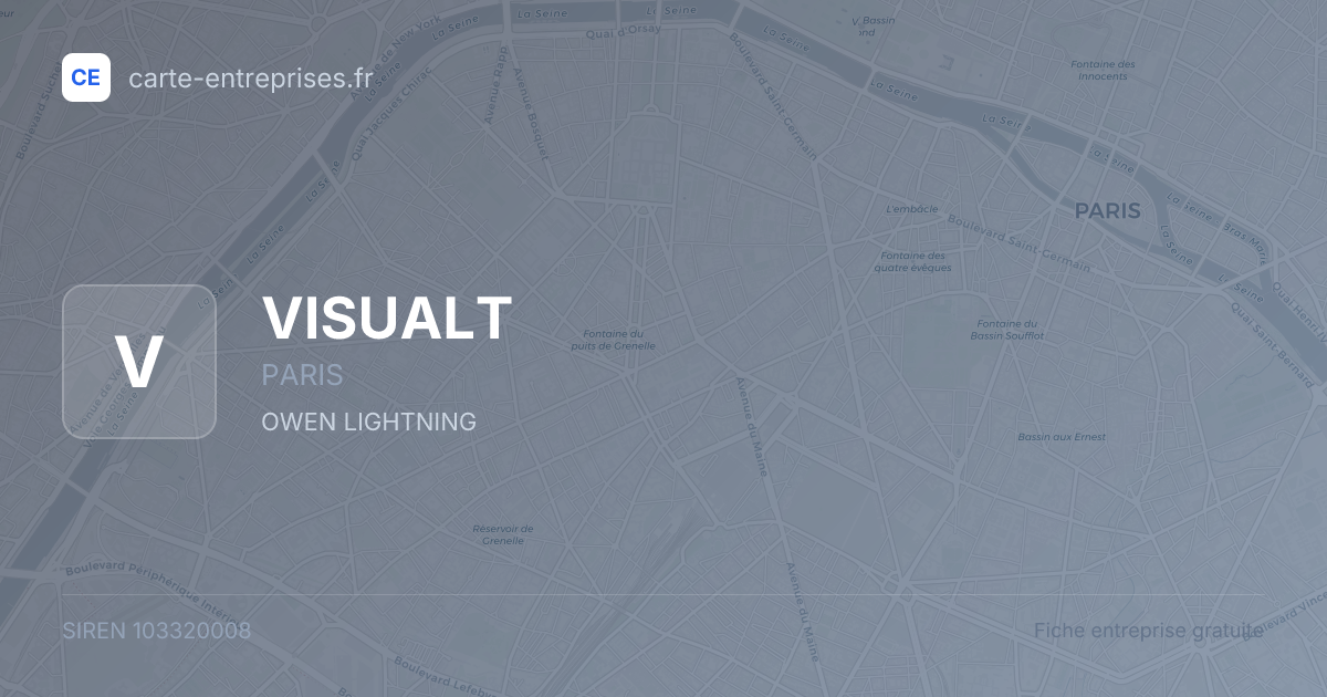 VISUALT — 103320008 — fiche entreprise