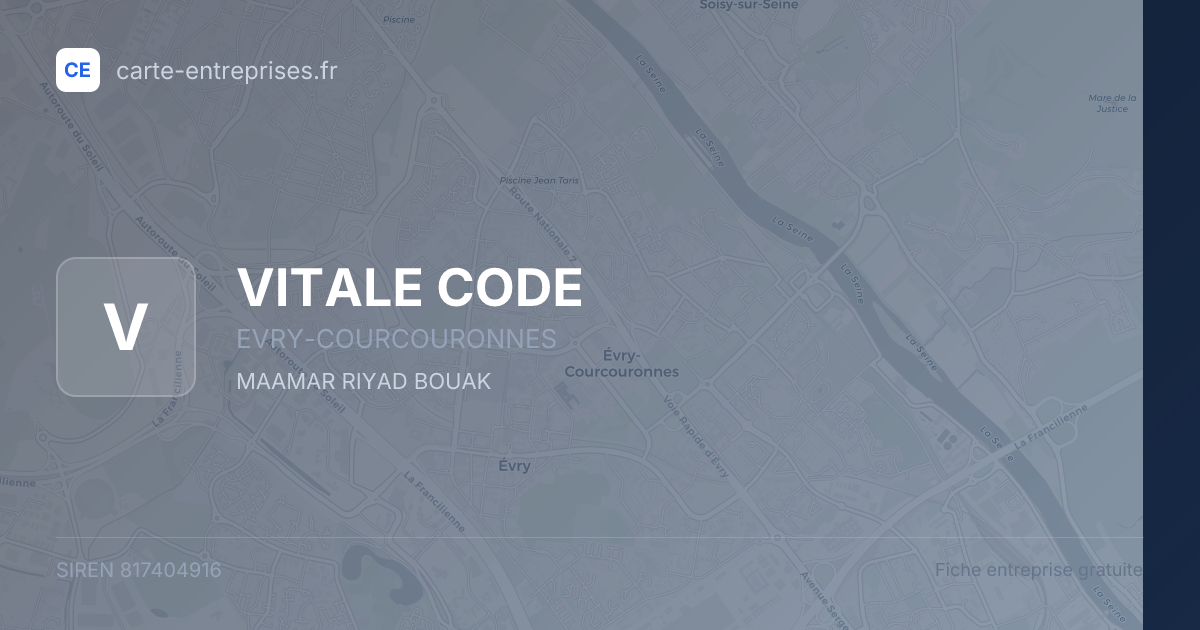 VITALE CODE — 817404916 — fiche entreprise