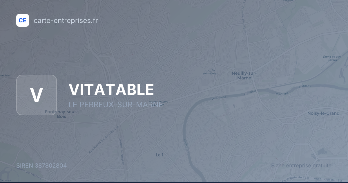 VITATABLE — 387802804 — fiche entreprise