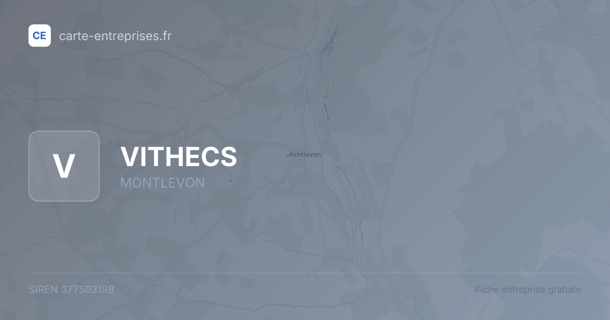 VITHECS — 377503198 — fiche entreprise