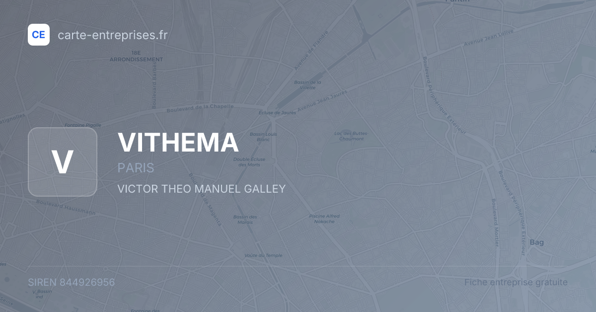 VITHEMA — 844926956 — fiche entreprise