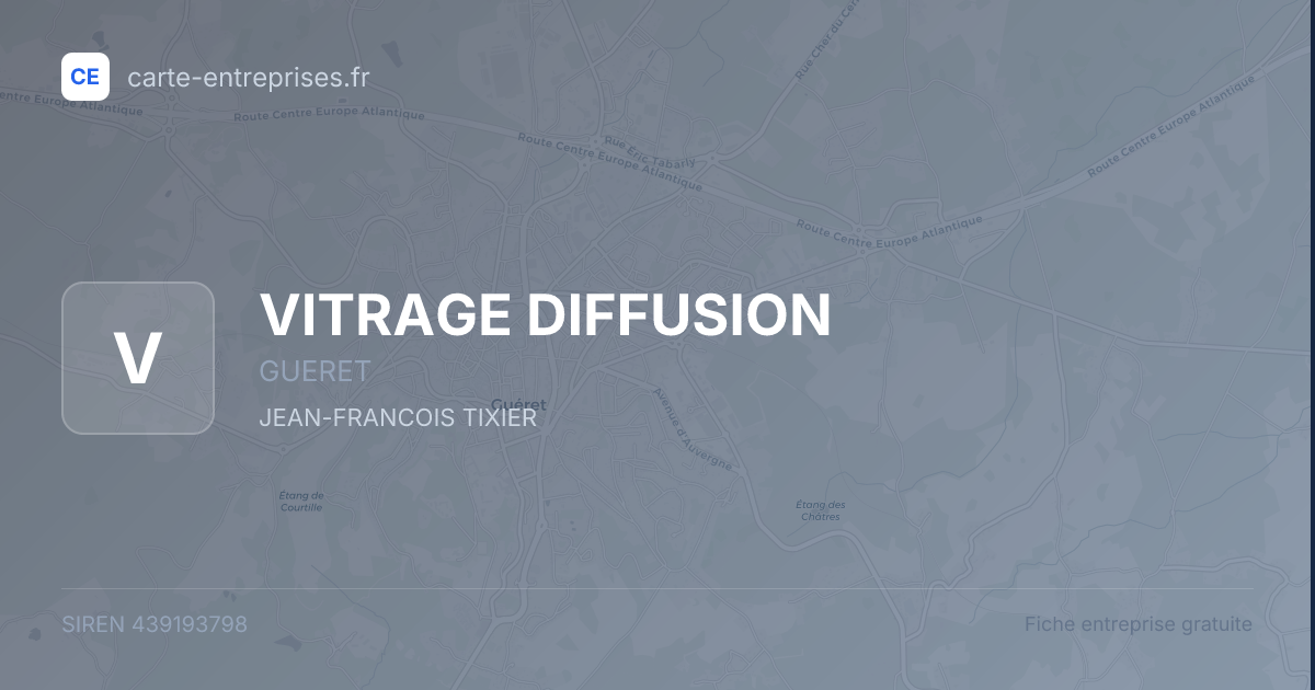 VITRAGE DIFFUSION — 439193798 — fiche entreprise