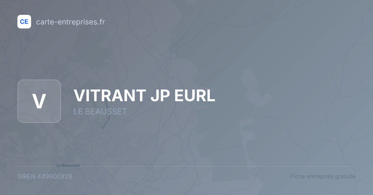 VITRANT JP EURL — 449900828 — fiche entreprise