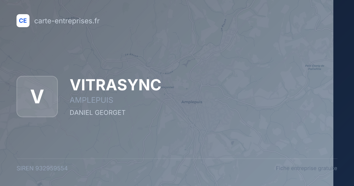 VITRASYNC — 932959554 — fiche entreprise
