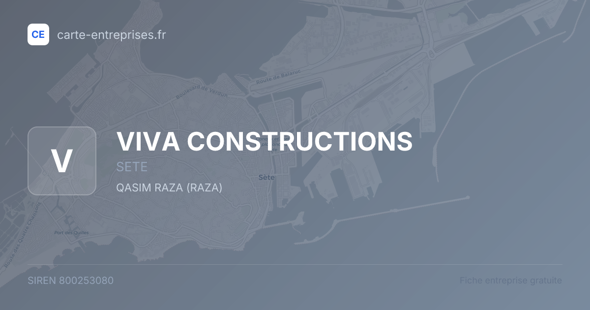VIVA CONSTRUCTIONS — 800253080 — fiche entreprise