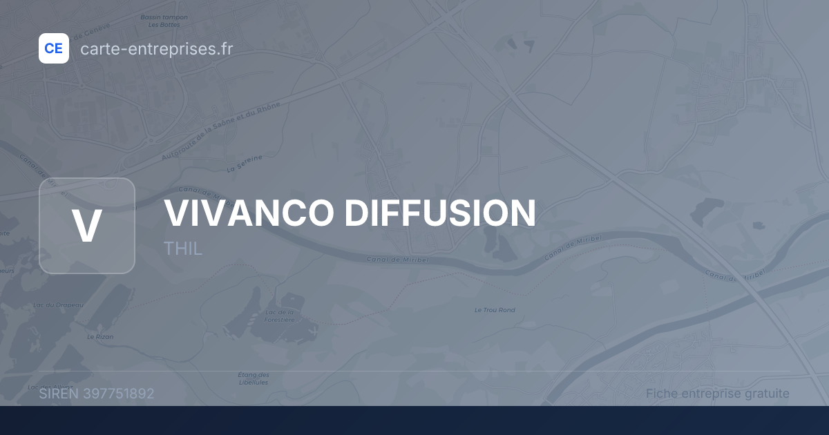 VIVANCO DIFFUSION — 397751892 — fiche entreprise
