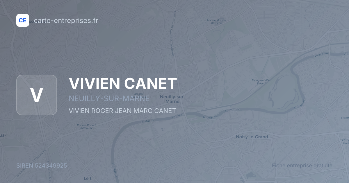 VIVIEN CANET — 524349925 — fiche entreprise