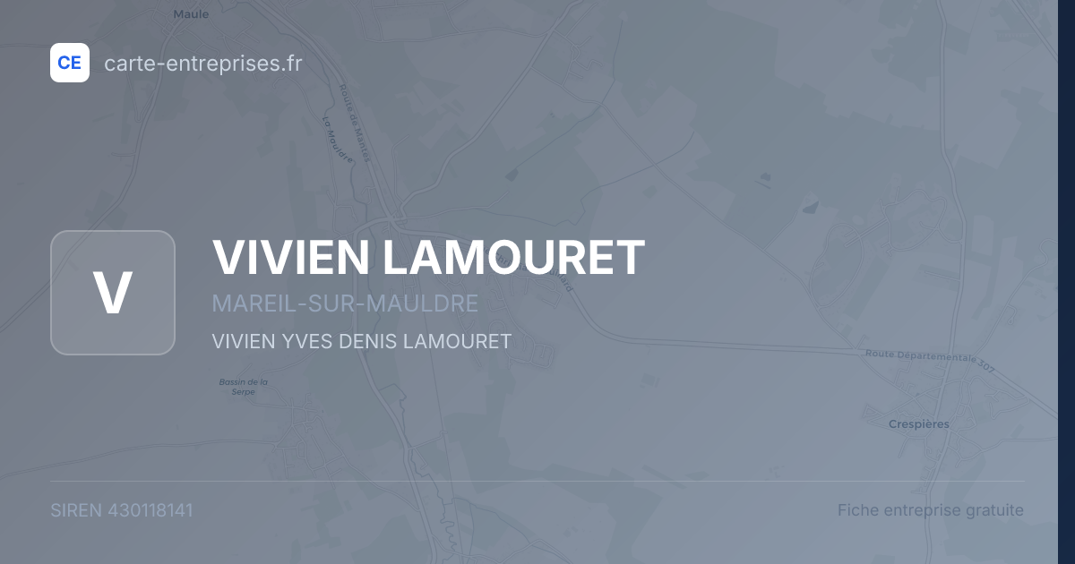 VIVIEN LAMOURET — 430118141 — fiche entreprise