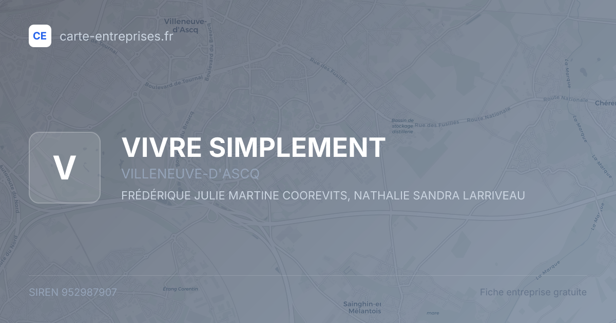 VIVRE SIMPLEMENT — 952987907 — fiche entreprise