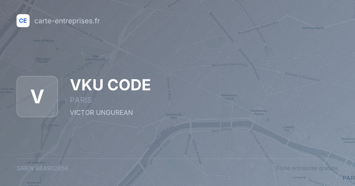 VKU CODE — 984902858 — fiche entreprise