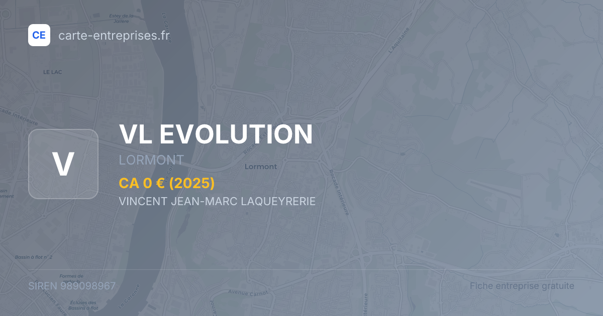 VL EVOLUTION — 989098967 — fiche entreprise