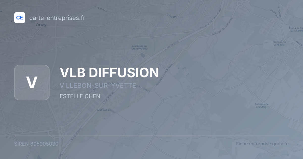 VLB DIFFUSION — 805005030 — fiche entreprise