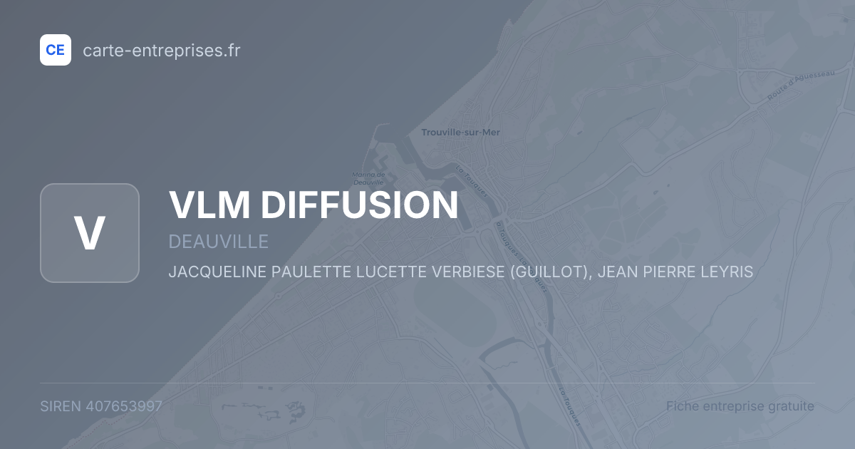VLM DIFFUSION — 407653997 — fiche entreprise