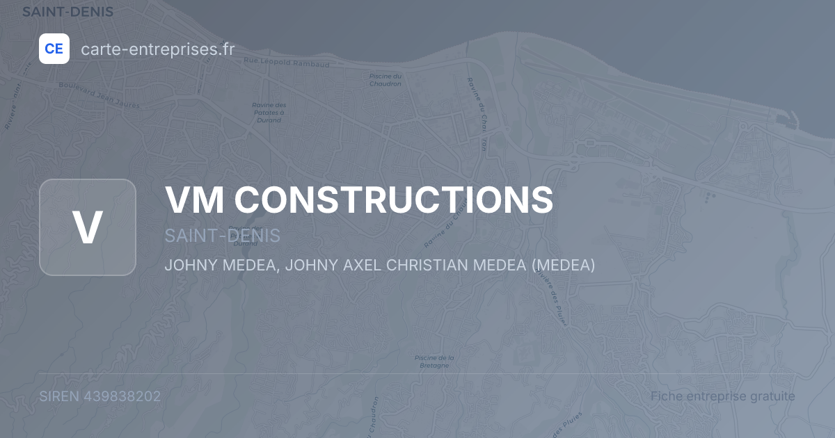 VM CONSTRUCTIONS — 439838202 — fiche entreprise