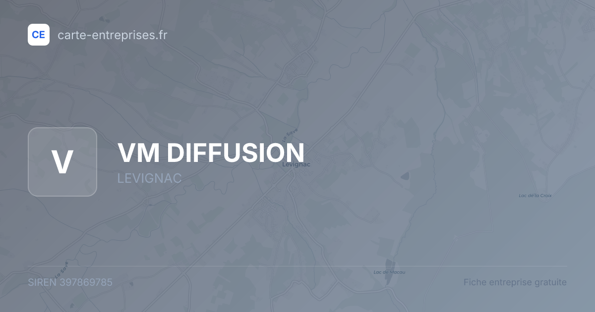 VM DIFFUSION — 397869785 — fiche entreprise