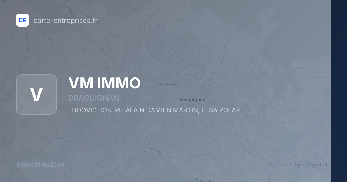 VM IMMO — 511682569 — fiche entreprise