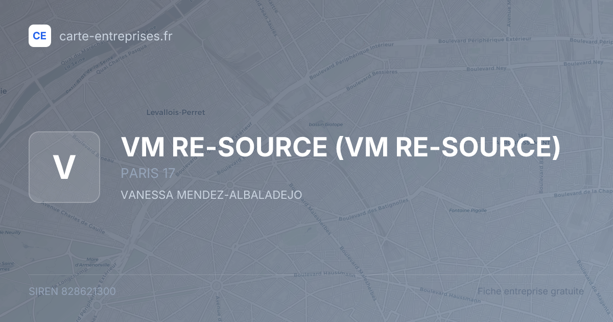 VM RE-SOURCE — 828621300 — fiche entreprise