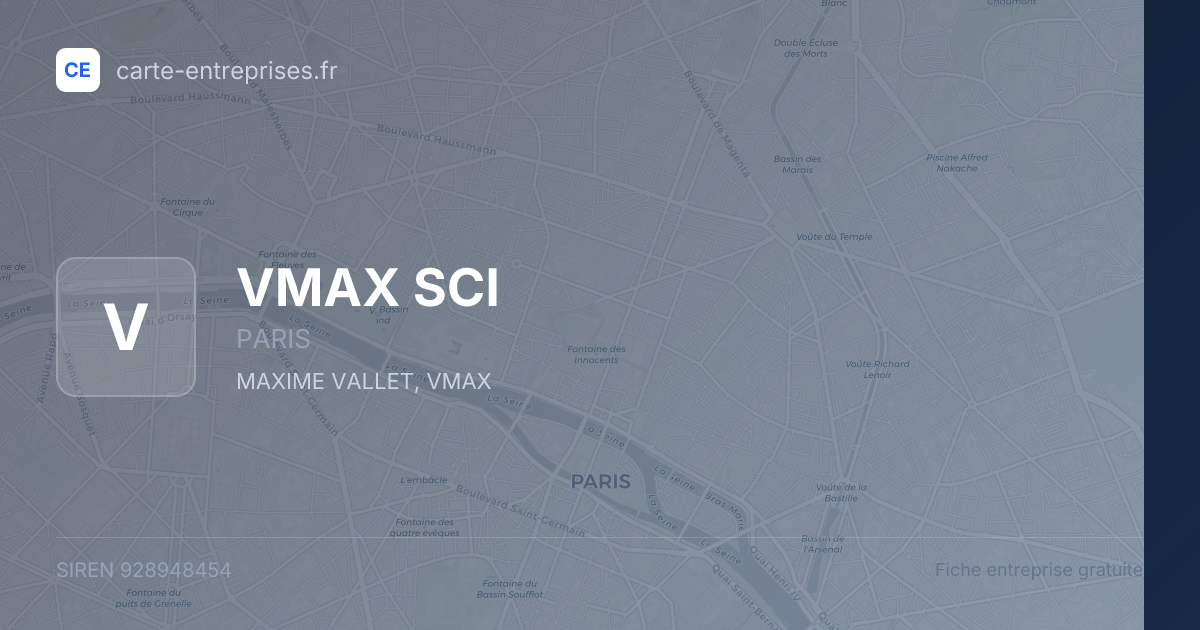 VMAX SCI — 928948454 — fiche entreprise