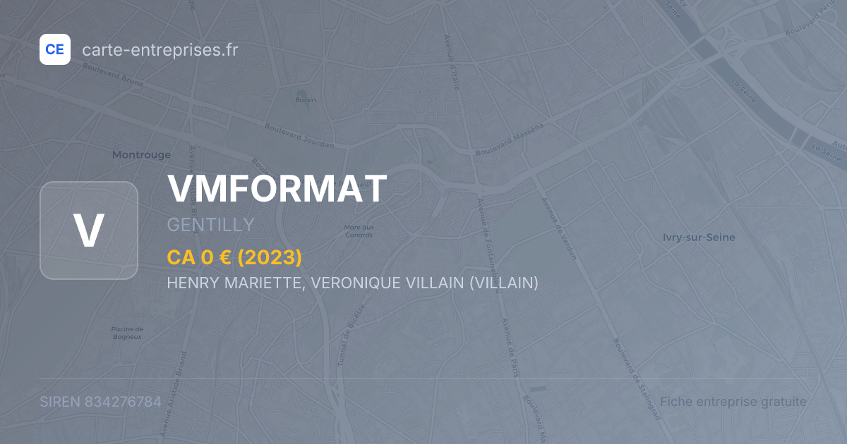 VMFORMAT — 834276784 — fiche entreprise