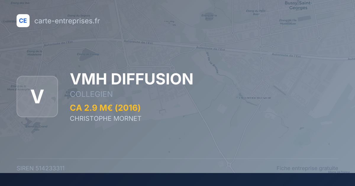 VMH DIFFUSION — 514233311 — fiche entreprise