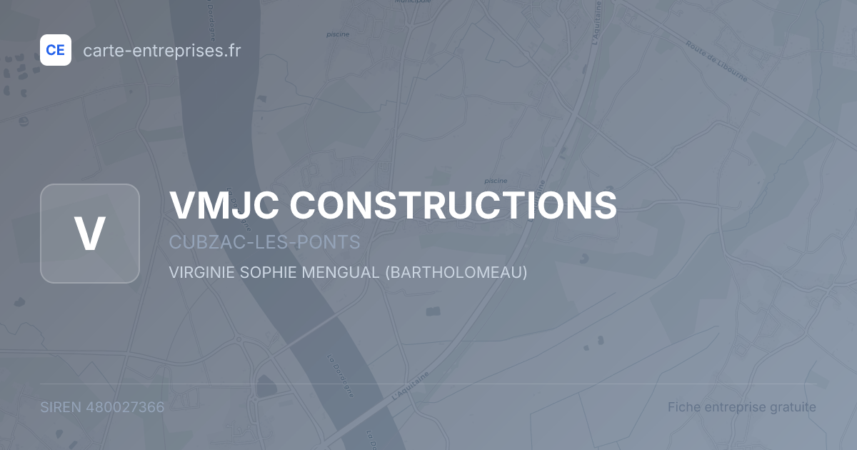 VMJC CONSTRUCTIONS — 480027366 — fiche entreprise