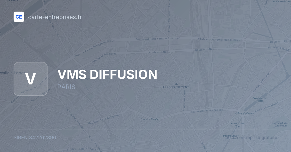 VMS DIFFUSION — 342262896 — fiche entreprise