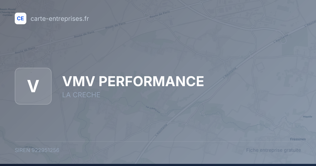 VMV PERFORMANCE — 922951256 — fiche entreprise