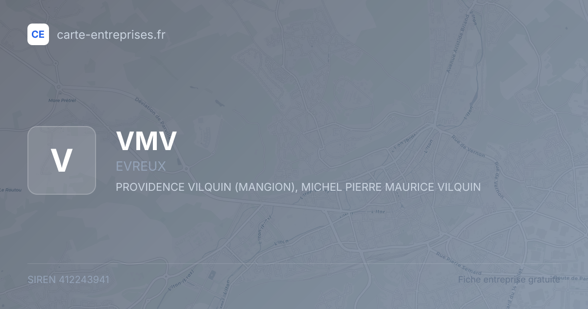 VMV — 412243941 — fiche entreprise
