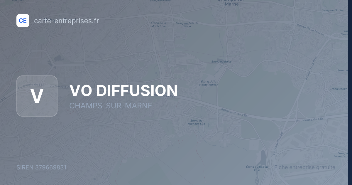 VO DIFFUSION — 379669831 — fiche entreprise