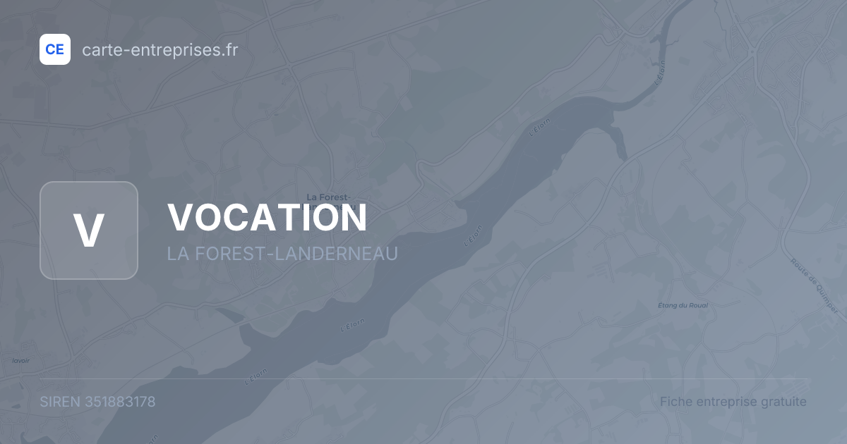VOCATION — 351883178 — fiche entreprise