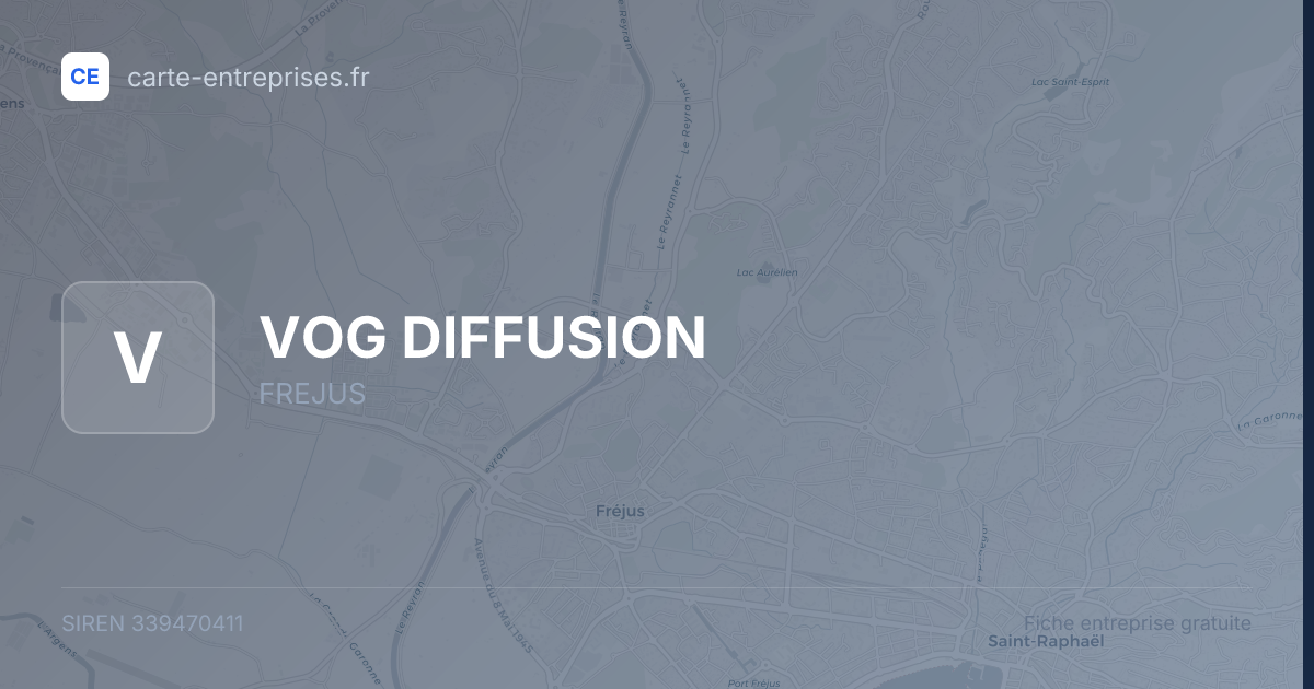 VOG DIFFUSION — 339470411 — fiche entreprise
