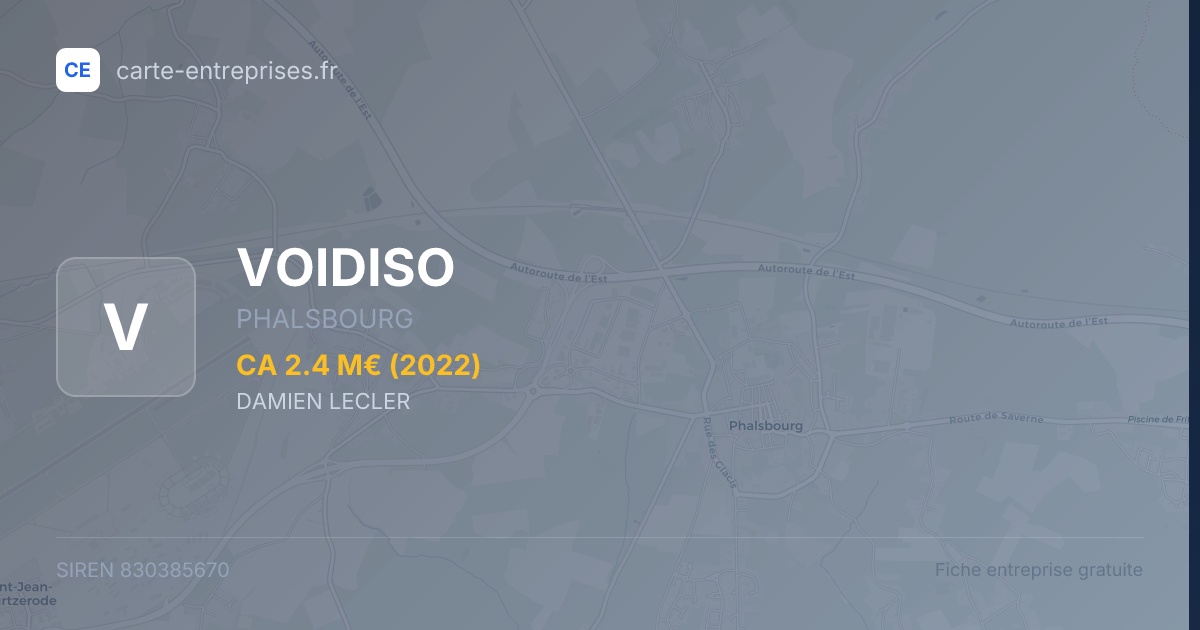 VOIDISO — 830385670 — fiche entreprise