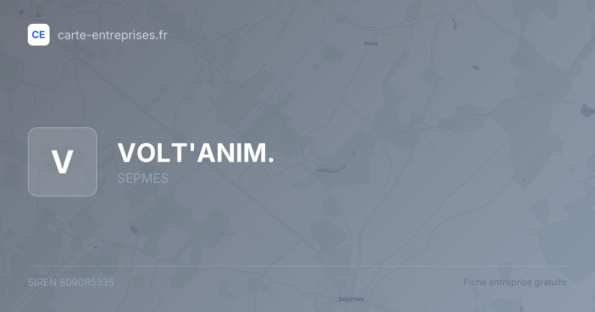 VOLT'ANIM. — 809085335 — fiche entreprise