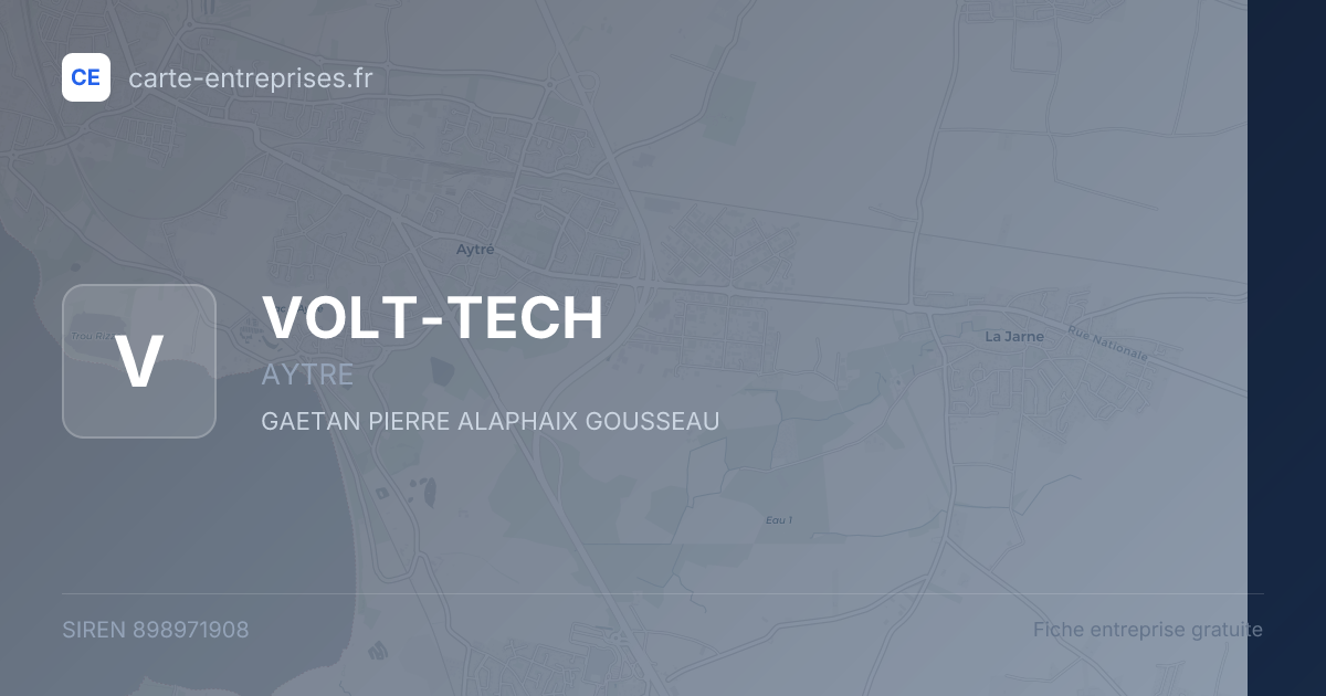 VOLT-TECH — 898971908 — fiche entreprise