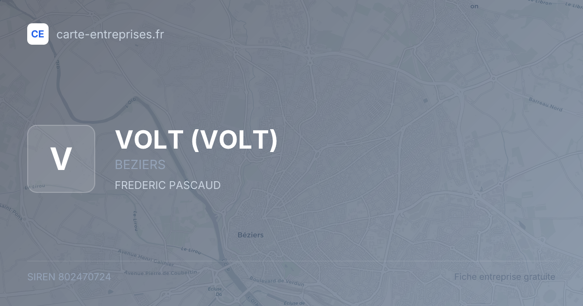 VOLT — 802470724 — fiche entreprise