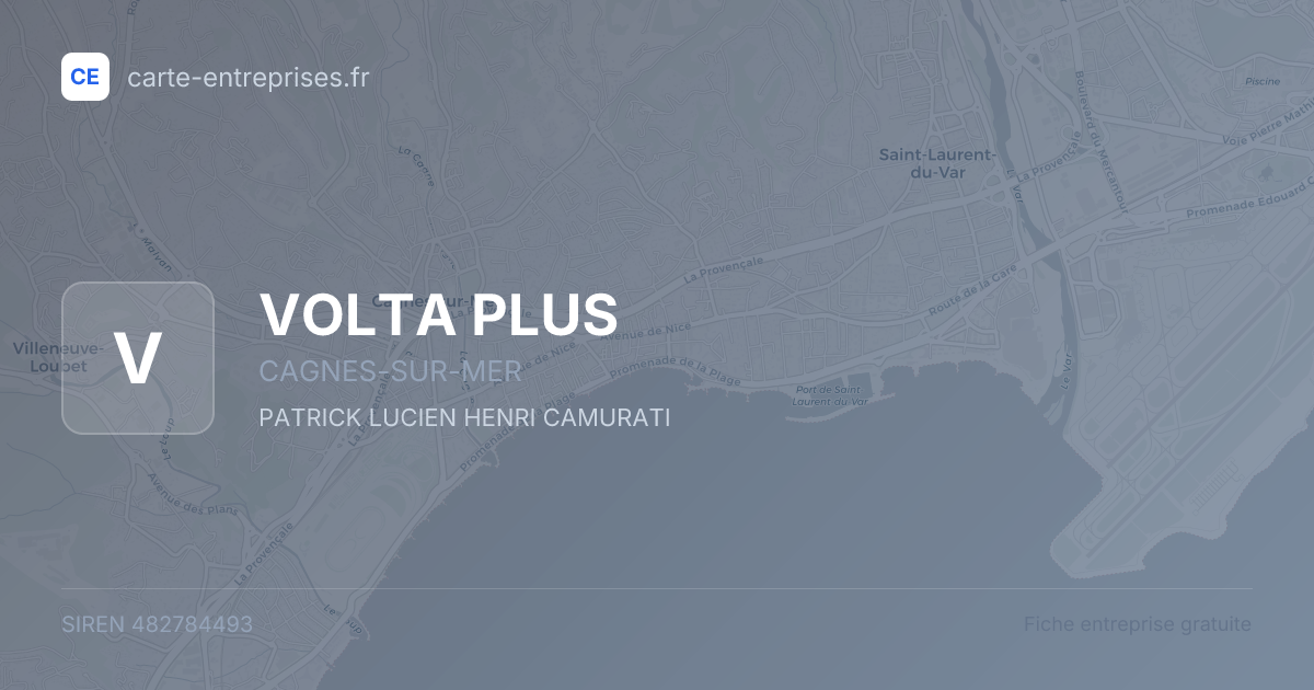 VOLTA PLUS — 482784493 — fiche entreprise