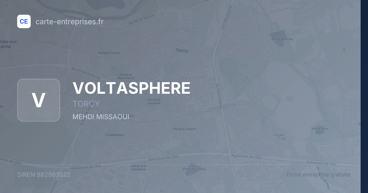 VOLTASPHERE — 982883522 — fiche entreprise