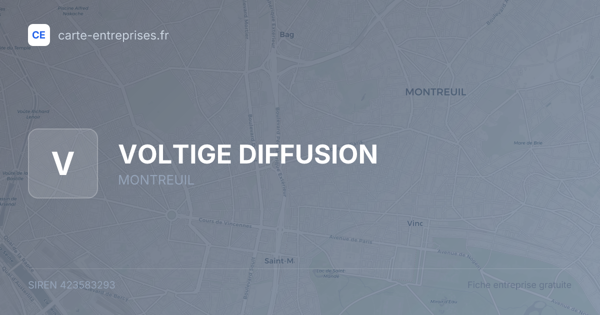 VOLTIGE DIFFUSION — 423583293 — fiche entreprise
