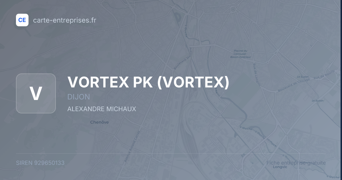 VORTEX PK (VORTEX) — 929650133 — fiche entreprise