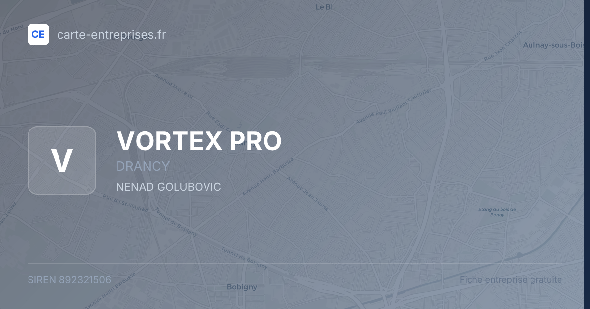 VORTEX PRO — 892321506 — fiche entreprise