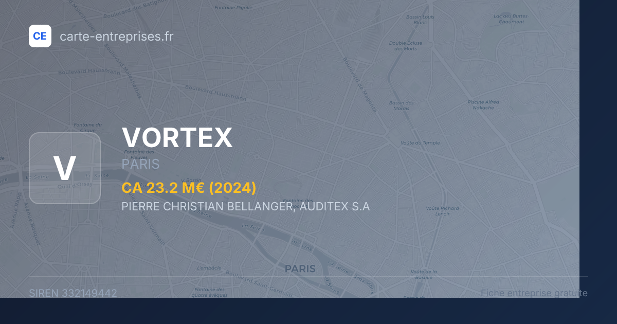 VORTEX — 332149442 — fiche entreprise