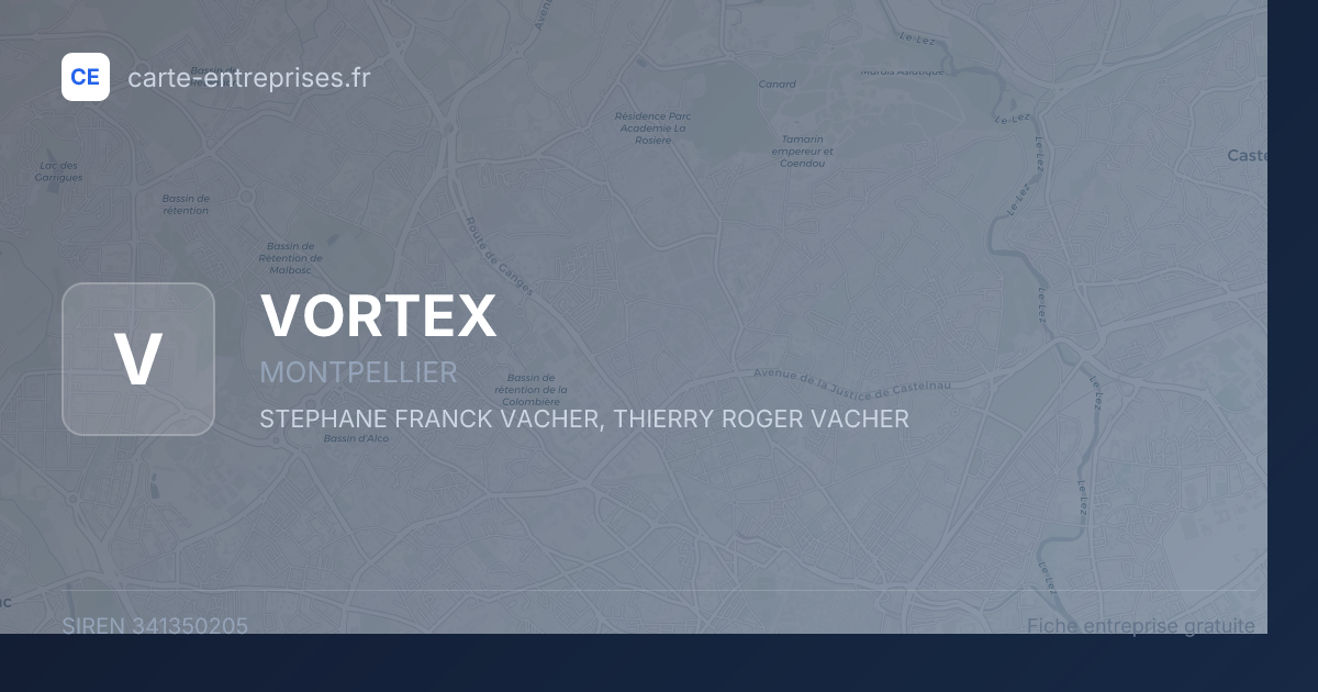 VORTEX — 341350205 — fiche entreprise