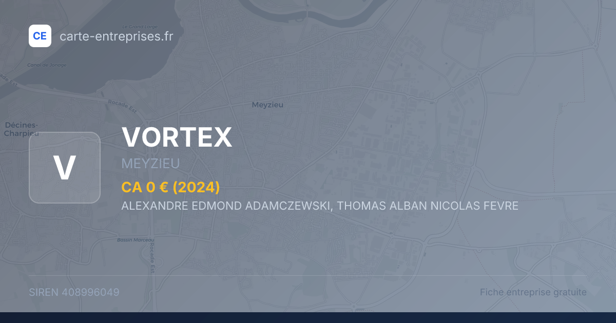 VORTEX — 408996049 — fiche entreprise