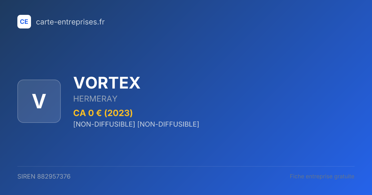 VORTEX — 882957376 — fiche entreprise