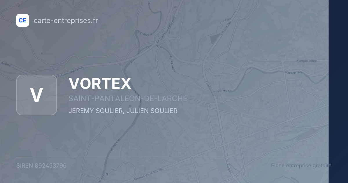 VORTEX — 892453796 — fiche entreprise