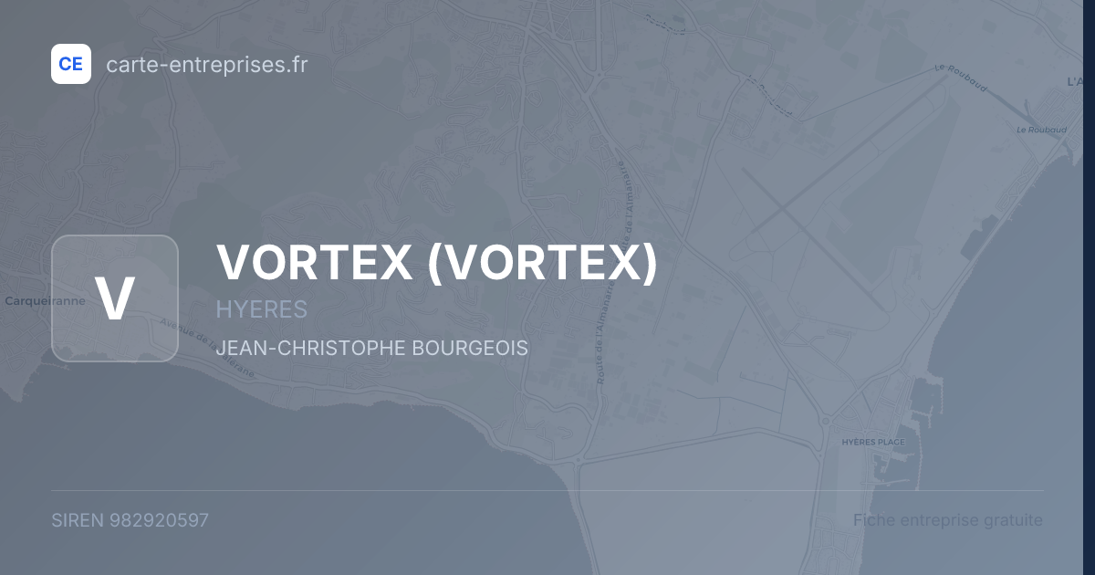 VORTEX — 982920597 — fiche entreprise
